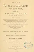Book cover of Notes of a voyage to California via Cape Horn
