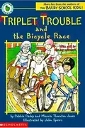 Book cover of Triplet Trouble and the Bicycle Race