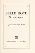 Book cover of Belle Boyd, secret agent