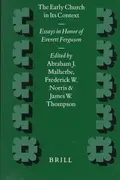 Book cover of The early church in its context