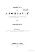 Book cover of Geschichte der Atomistik vom Mittelalter bis Newton
