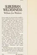 Book cover of Suburban wilderness