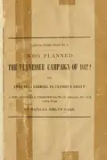 Book cover of Who planned the Tennessee campaign of 1862?