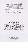 Book cover of Como Organizar a la Gente