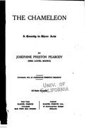 Book cover of The Chameleon: A Comedy in Three Acts