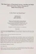 Book cover of The importance of functional literacy