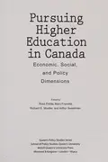 Book cover of Pursuing higher education in Canada