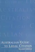 Book cover of Australian guide to legal citation