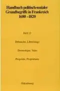 Book cover of Débauche, Libertinage. Domestique, Valet. Propriété, Propriétaire