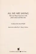 Book cover of All We Are Saying