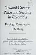 Book cover of Toward greater peace and security in Columbia