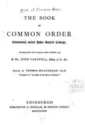 Book cover of The Book of common order