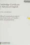 Book cover of Cambridge Certificate in Advanced English 3, with Answers