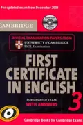 Book cover of Cambridge First Certificate in English 3 for Updated Exam Self-study Pack