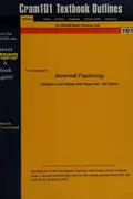 Book cover of Cram 101 textbook outlines to accompany Abnormal psychology