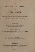 Book cover of The natural history of Selborne. Observations on various parts of nature and the Naturalist's calendar
