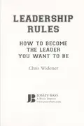 Book cover of Leadership rules