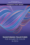 Book cover of Transforming Trajectories for Women of Color in Tech