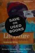 Book cover of Literature, The Human Experience, Reading and Writing--Tenth Edition