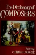 Book cover of The Dictionary of composers