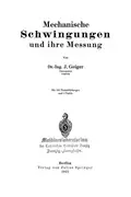 Book cover of Mechanische Schwingungen und ihre Messung