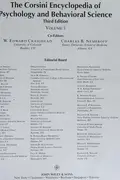 Book cover of Corsini Encyclopedia of Psychology and Behavioral Science, Volume 1