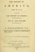 Book cover of The history of America