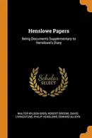 Book cover of Henslowe Papers