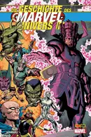 Book cover of Die Geschichte des Marvel-Universum
