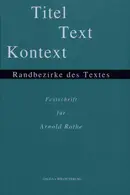 Book cover of Titel - Text - Kontext