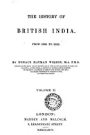 Book cover of The history of British India