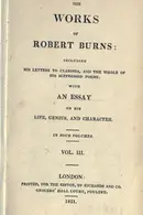 Book cover of The works of Robert Burns