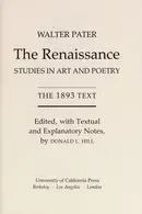 Book cover of The Renaissance, Studies in Art and Poetry
