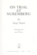 Book cover of On trial at Nuremberg