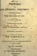 Book cover of A critical enquiry into the writings of Samuel Johnson in which it is shewn that the pictures of life contained in the Rambler, and other publications of that celebrated writer have a dangerous tendency