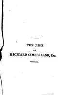 Book cover of The life of Richard Cumberland, esq