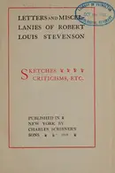 Book cover of The novels and tales of Robert Louis Stevenson