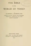 Book cover of The Bible in the world of today