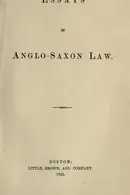 Book cover of Essays in Anglo-Saxon law