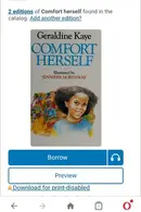 Book cover of Comfort herself