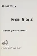 Book cover of From A to Z