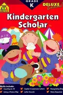 Book cover of School Zone - Kindergarten Scholar Workbook - 64 Pages, Ages 5 to 6, Alphabet, Phonics, Shapes, Patterns, Counting, Addition & Subtraction, and More