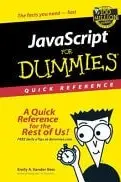 Book cover of JavaScript for dummies quick reference
