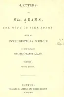 Book cover of Letters of Mrs. Adams