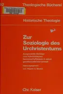 Book cover of Zur Soziologie des Urchristentums