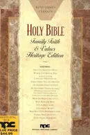 Book cover of Bible Kjv Keystone Family White : Heirloom Edition