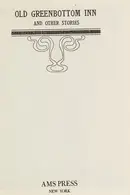 Book cover of Old Greenbottom Inn and other stories