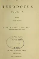 Book cover of Herodotus book IX