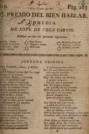 Book cover of El premio del bien hablar. Comedia