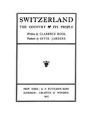 Book cover of Switzerland, the country and its people